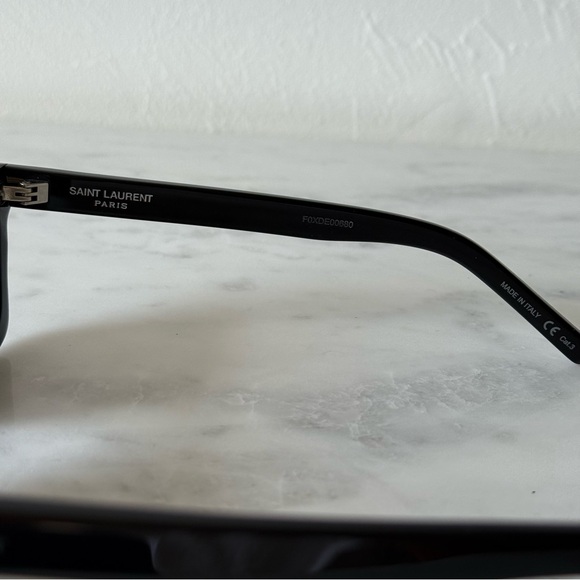 Saint Laurent SL 461 Betty Black Rectangular Sunglasses - Picture 6 of 10